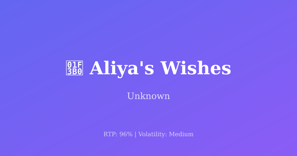 Aliya's Wishes